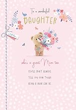 Mother's Day Card, To a Wonderful Daughter - 9 x 6 inches Piccadilly Greetings