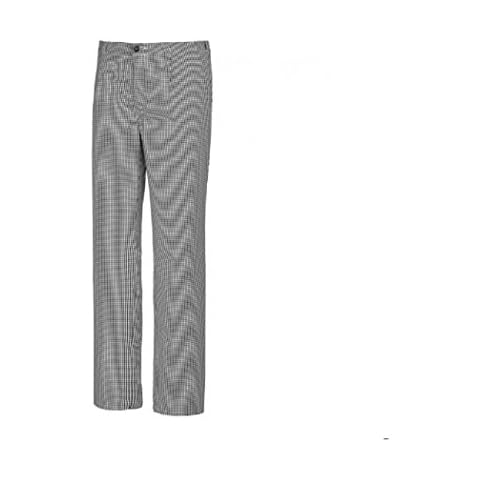 BP Gourmet 1353-910-33 Koch-/ Bäckerhose - Gummizug am Rücken - Reine Baumwolle - Normale Passform - Größe: 52 - Farbe: schwarz-weiß Pepita Cover