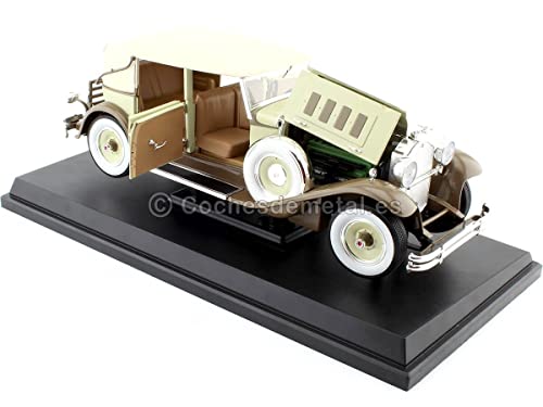 Modelo 1930 Packard Brewster 1:18 Diecast Tan y Café miniatura 3