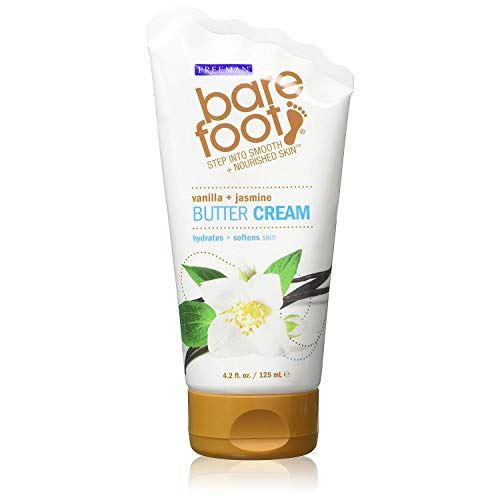 Freeman Bare Foot Butter Cream Vanilla + Jasmine 4.2 Ounce (124ml) (3 Pack)