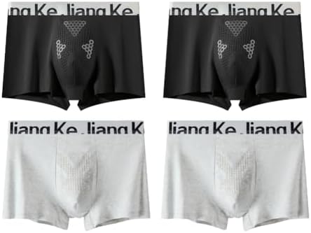 （19:00時点） [FLYSKY] ボクサーパンツ メンズ 4枚セット前閉じ 下着 綿混 吸水速乾 通気 抗菌防臭 機能性 3D 立体成型 男性 肌着 ボクサーブリーフ ローライズ