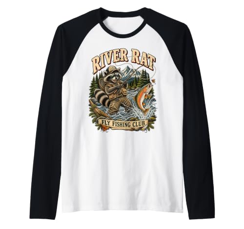 Club de Pêche à la Mouche River Rat et Raton Laveur Manche Raglan