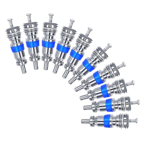 HVAC Schrader Valve Core for R32 R410A R22 Refrigerant High Pressure AC Valve with Teflon Seal Replacement Part for Air Conditioning and Refrigeration Systems (Pack of 50)