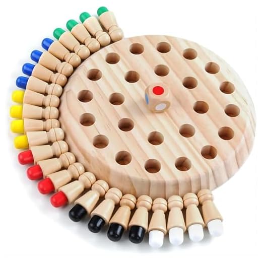 Wooden Memory Chess Board Game: Color Wooden Memory Chess Game for Brain Train for Kids Toddler Learning Educational Toys - Montessori Learning Toys for 3 4 5 6 7 8+ Year Old Boy Girl Gift