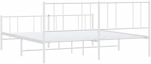 Miniatura 42 de YAFF Marco de cama de metal de 81.5 x 41.3 x 35.4 pulgadas, marco de cama de plataforma de acero resistente con cabecero, no necesita somier, sin