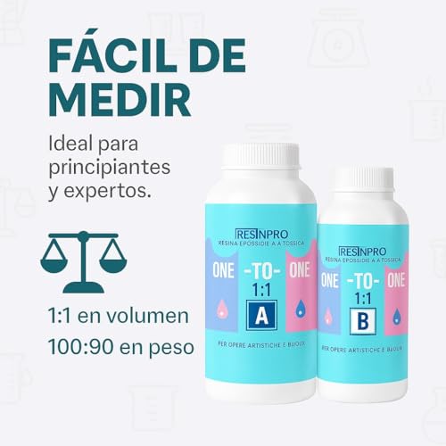 Miniatura 3 de Resin Pro Resina Epoxi Transparente 1:1 Para Fabricación De Joyas, Creaciones Artísticas, Fácil De Usar Y Resistente A La Humedad, 1 Kg, Resina Apta Para Principiantes