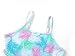 Dvenki Girls One Piece Colorful Leaves Cutout Swimsuits Big Kid Bathing Suit with Adjustable Straps Size 10