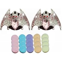 New Bat Aromatherapy Car Decoration Clip Car Air Vent Decorative Fragrance Bat Rearview Mirror Pendant Ambience Decoration Pendant Double Silver Bat