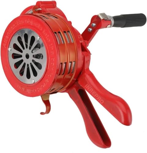 INREPRO Sirena Manual Alarma Portátil de Manivela Autoprotección para el hogar 110 db Alarma de Incendios Alarma de Seguridad de Emergencia