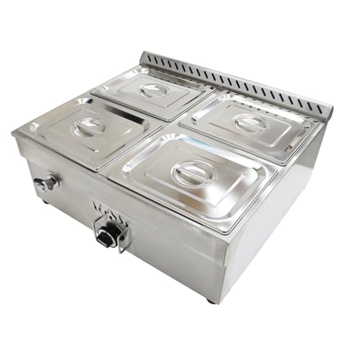 INTBUYING 4-Pan Square Propane Warmer