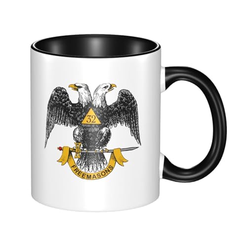 Tazza in Ceramica Freemasonry And Scottish Rite Ceramica Mugs Personalizzata Tazzine da caffè Durevole per Compleanno Uomo Donna Natale 330Ml
