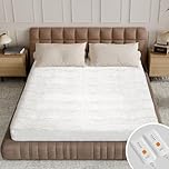 Templewet Heated Mattress Pad Queen Size - Dual Control Electric Mattress Pad with 4 Heat Settings & 10 Hour Auto Off,Bed Warmer Mattress Cover 15" Deep