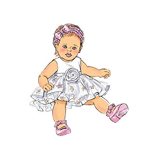 Mccall Pattern Company M7037 Infants' Dresses, Panties And Headbands Sewing Template, Ya5 #TOP4