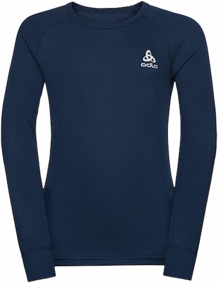 Odlo Kinder Baselayer Langarm - Wärmendes Eco Stripe Shirt Für Wintersport