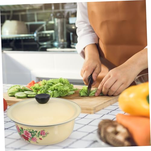 DECHOUS Classic Enamel Mixing Bowl con Tapa Retro miniatura 7