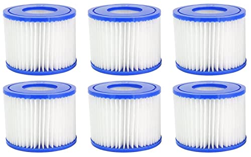 Mallez Hot Tub Filter, Replacement Filter Cartridge for Bestway Filter Size VI, for All Lay-Z-Spa Models - Paris Miami Vegas Monaco Palm Spring Cancun Helsinki etc.