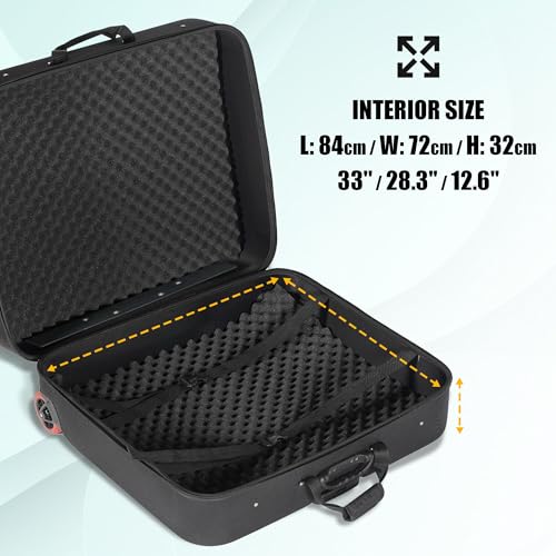 CyclingDeal Quality Folding Bike Travel Case - Bicycle Pro Transport Equipment Air Flights Hard Case Box - Made of Lightweight & Durable EVA Material - Fits Most 16\" - 20\" Wheel Folding Bikes