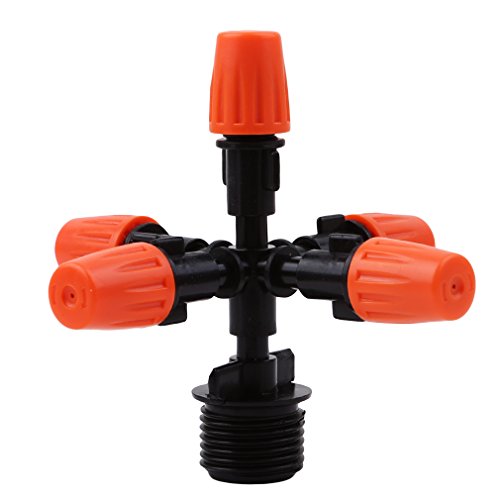 LnLyin Garden Sprinkler 5-Head Water Sprinkler Adjustable Garden Spray Nozzle Automatic Sprinkler Adapter for Garden,Greenhouse,Flowers,Vegetables