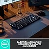Logitech MX Mechanical Tastiera Retroilluminata Wireless Performance, Switch Tattili Silenziosi, Tasti Retroilluminati, Bluetooth, USB-C, macOS, Windows, Linux, iOS, Android, US INT'L QWERTY - Grigio