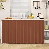 【Matériau à poils courts】: Le rideau caché pour armoire est fabriqué en polyester, qui ne se décolore pas après le lavage, ne se déforme pas facilement, est doux et délicat, ne bouloche pas facilement et a un drapé lorsqu'il est suspendu.