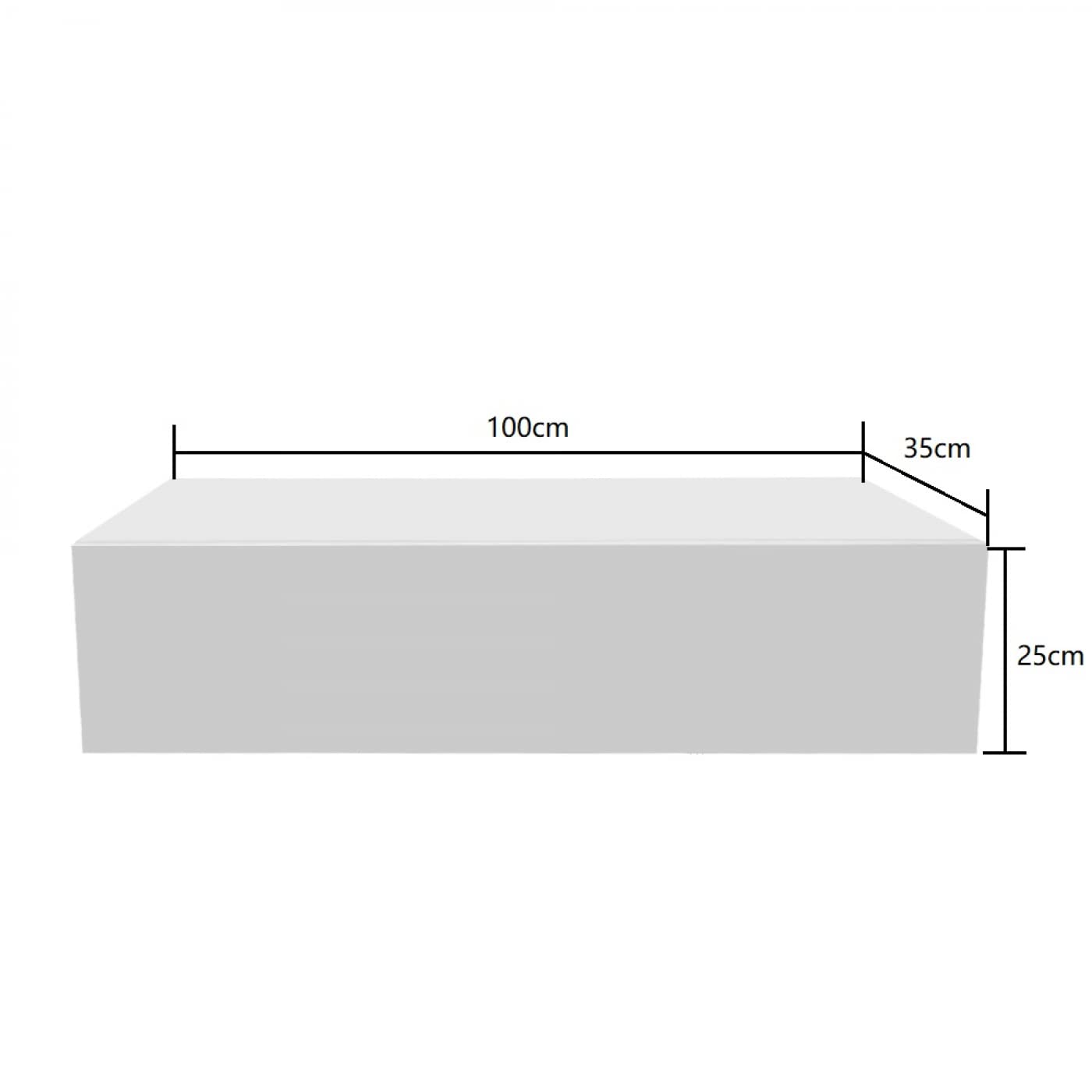 VDD Armario flotante para pasillo – Armario colgante – con cajón – 100 cm de ancho – blanco