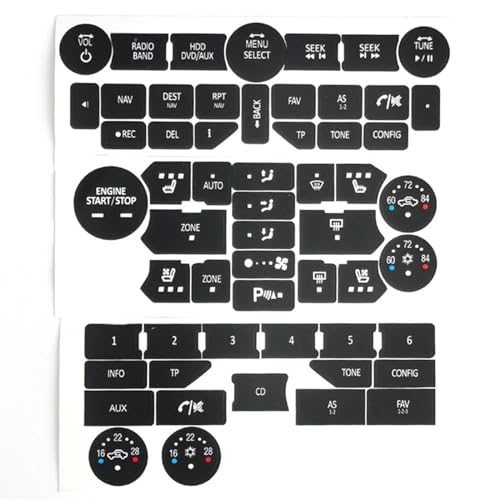 Autocollants de réparation Saab 9-5NG 9-4X bouton clim et radio