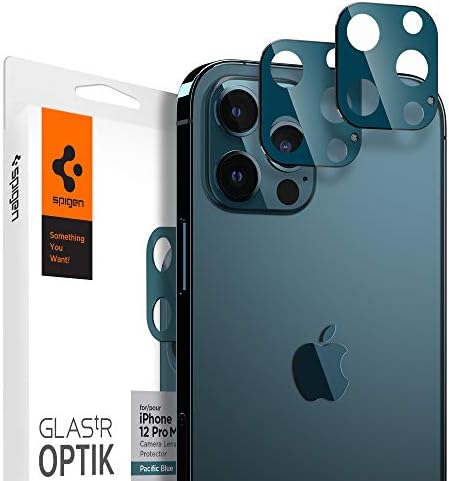 Spigen Glas.tR Optik Tempered Glass Camera Lens Protector for iPhone 12 Pro Max - Pacific Blue 2 Pack