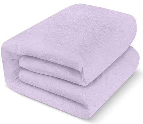 Utopia Bedding Waterproof Mattress Protector King Size, Premium Terry Mattress Cover 200 GSM, Breathable, Fitted Style with Stretchable Pockets (Lavender)