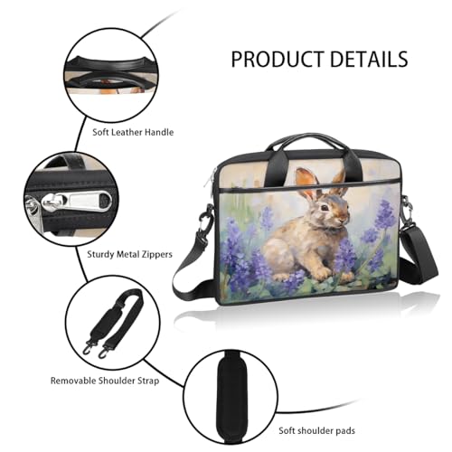 Bolso laptop con diseño floral para 15 pulgadas miniatura 4