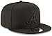 New Era MLB 9FIFTY Black Black Primary Logo Team Adjustable Snapback Hat Cap One Size Fits All - Atlanta Braves Black