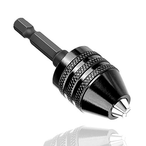 Bestgle - Bestgle 1/4 Inch Hex Shank Keyless Drill Chuck Conversion Tool Quick Change Adapter Converter 0.5mm - 3mm Small Drill Chuck Adapter