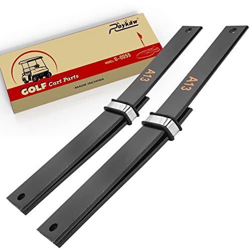 Roykaw Ezgo Txt Front Leaf Springs For 2001-2003 Gas & Electric Golf Cart Models, Replaces Oem # 70664-G01, 70664-G02, 70597-G03, 2 Leaf/Heavy Duty #TOP19