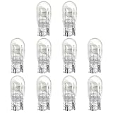 LAINLOY 10 PCS T20 12V 5W Car Flat Foot Mini Lights, Car Brake Light Turn Light Bulbs, Quartz Glass Instrument Lights, Halogen Width Indicator Lights, Auto Lighting Replacement Accessories (T20)