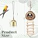 Briwooody Coconut Shell Bird Nest House Breeding Bed Nestingand Anti-Pecking Bite with Natural Coir Fiber Bird Nest Toy Bell for Parrot Budgie Parakeet Cockatiel Conure Lovebird Canary Finch(Classic)