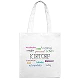 kirtorf lehrbach Material:100% Baumwolle Jutebeutel mit Stadtnamen Kirtorf - Motiv Positive Eigenschaften - Farbe weiß – Stoffbeutel, Jutesack, Hipster, Beutel