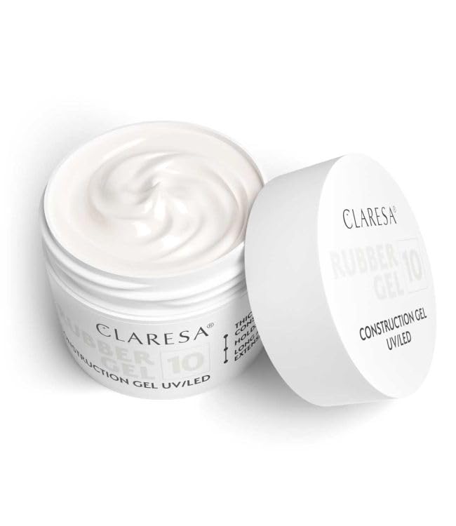 Claresa Rubber Gel Żel Konstrukcyjny Kauczukowy UV/LED 10 Mleczny Biały 45g