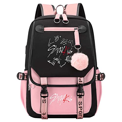Flyself Schulrucksack Mädchen Teenager Kpop Schultasche Jungen Rucksack Schul Mit 15.6 zoll Laptopfach Wasserdicht Schulranzen Rucksack Daypacks Backpack