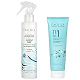 Pacifica Hair Detangler Spray & Leave-In Conditioner Bundle – Tangle-Releasing Hydrating Leave On Conditioning Elixir for Frizz Control, Knotty Hair Repair & Smooth, Shiny Finish Vegan All Hair Types