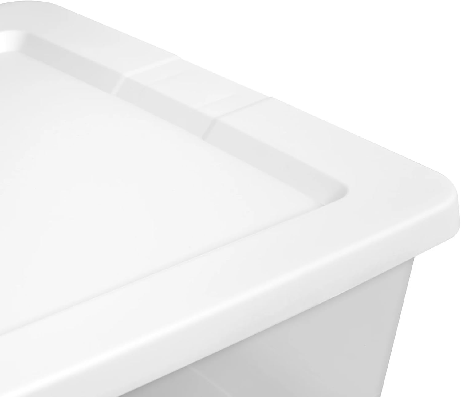 (2-Pack) Large 90 Quart Storage Bins, Clear Plastic Storage Containers with Secure Snap-On Lids, White