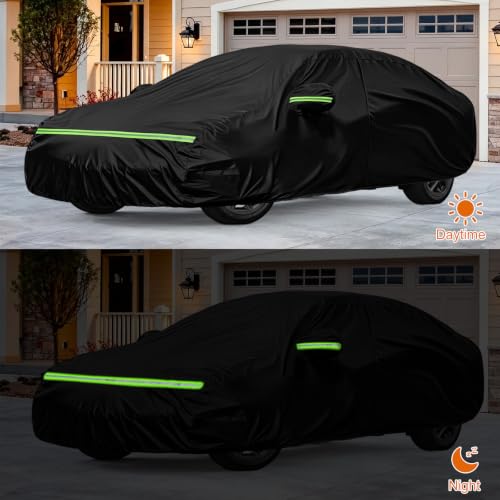 Image of 6 Layers Waterproof Car Cover Compatible with Kia K4 Sedan 2024 2025 2026 | All Weather Breathable Outdoor Car Cover for Protection Against Rain, Sun and Dust, Spunlace Cotton Fabric