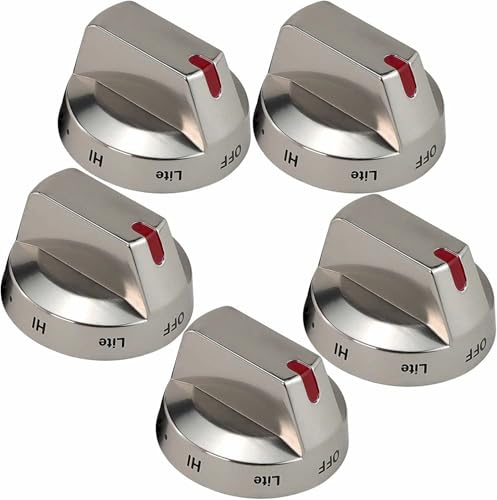 DG64-00473A Stove Knobs 5 Pack for Samsung Gas Range Oven