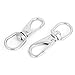 Aexit 2pcs M5 Hooks Stainless Steel Swivel Eye Lifting Shackle Snap Hook Screw-in Hooks Silver Tone