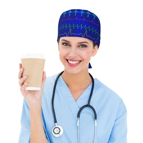 Image of Breathable Working Cap with Adjustable Sweatband Scrub Cap for Men /Women | Breathable Working Cap with Adjustable Sweatband Scrub Cap for Men /Women
