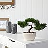 Nearly Natural 10in. Cedar Bonsai Artificial Tree in Decorative Planter, Green