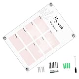 Lurrose Erasable Memo Board Weekly Planner Acrylic Write Board for Home Office and Wedding Displays Universal Hanging Display