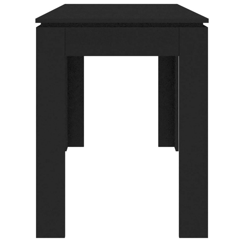 INLIFE Mesa de comedor negra 120 x 60 x 76 cm de madera multicapa muebles, mesas (26,25 kg)