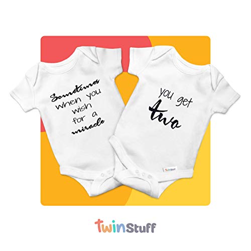 Twinstuff Twin Unisex Onesies - For Boys And Girl Baby Outfits Matching. Set Of Onesies 3-6 Month Sizes #TOP1