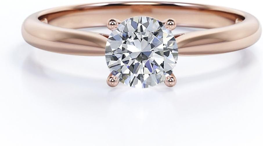 1.75 Carat Round cut CZ Diamond Solitaire Engagement Ring in 925 Sterling Silver