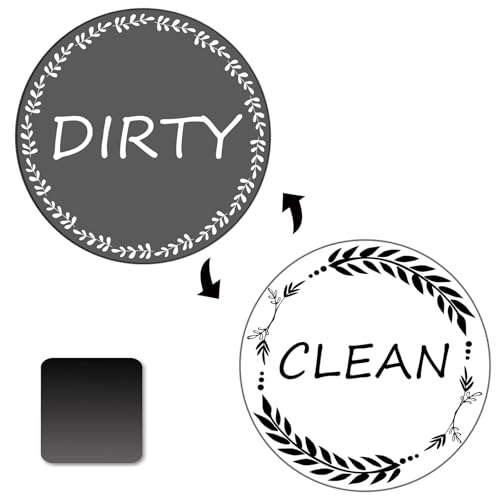 Clean and Dirty Magnet，Dishwasher Magnet Clean Dirty Sign Indicator，Reversible Dish Washer Sign, Double Sided Strong Kitchen Flip Indicator，Apartment Must Haves Kitchen Necessities