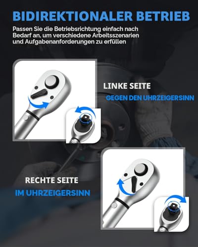 GOYOJO Drehmomentschlüssel 3/8 Zoll, 5-60Nm Motorrädern & Fahrrädern Drehmomentschlüssel...